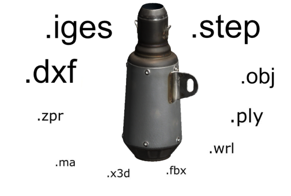 Export Ihrer gescannten Objekte in gängige CAD Formate