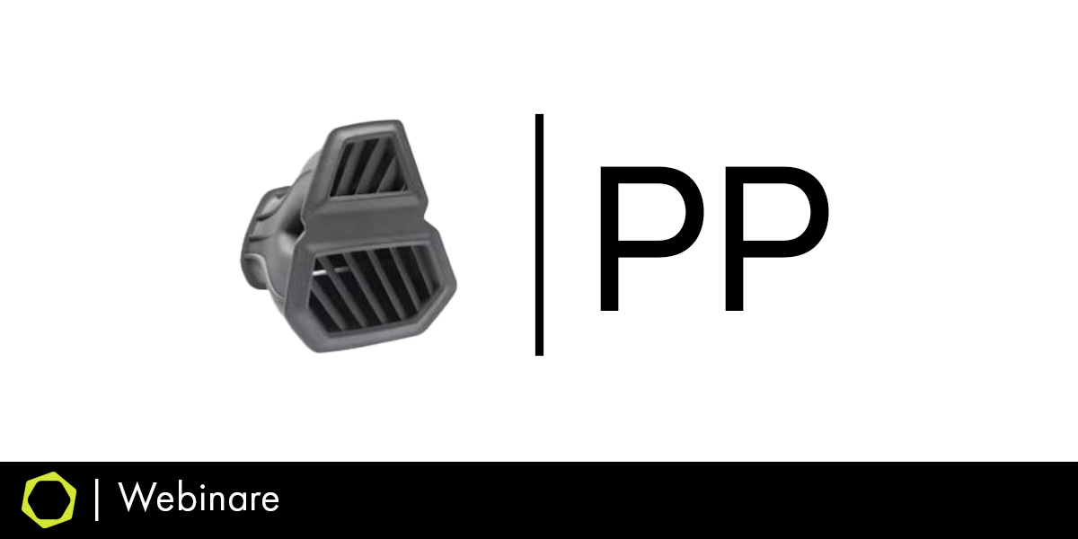 Bild mit Bauteil aus Polypropylen für den 3D Druck.